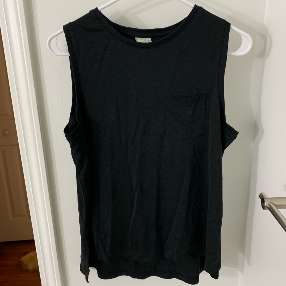 Black Loose Tank Top